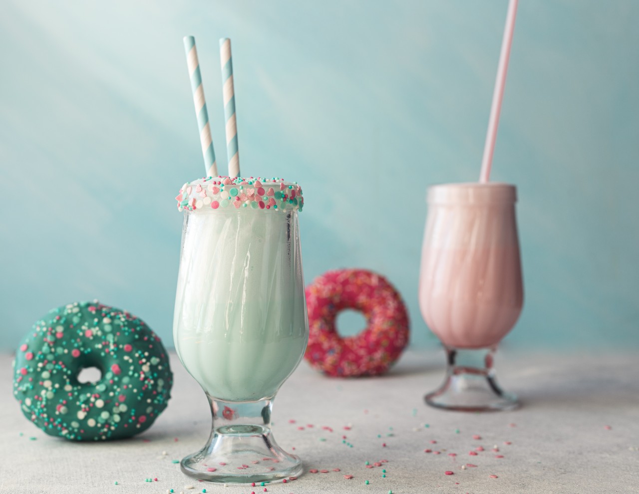 Milchshakes und Donuts